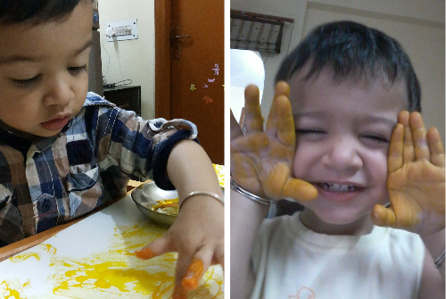 Kids Paint Yellow