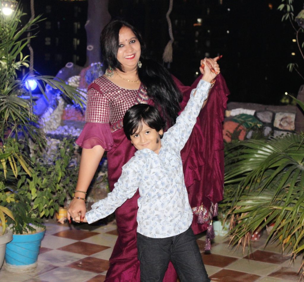 Yogita Joshi with her son